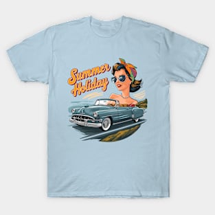 Holiday Cabrio Ride Lifestyle 1950`s 1960er`s T-Shirt